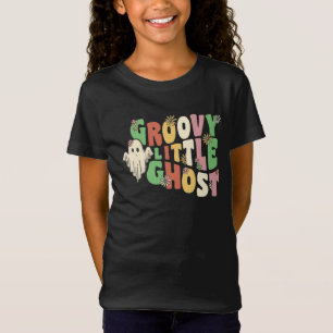 Groovy Little Ghost mit Vintagen Blume Halloween T-Shirt