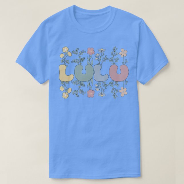 Groovy Lulu Grandmutter Blume Lulu Grandma  T-Shirt (Design vorne)