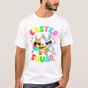 Groovy Lustiger Hase Ei Küken Oster-Squad Tag Männ T-Shirt