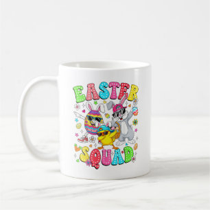 Groovy Lustiger Hase Ei Küken Ostern Squad Tag Män Kaffeetasse