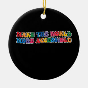 Groovy macht die Welt leichter zugänglich Keramik Ornament