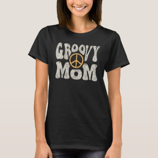 Groovy Mama 70er Ästhetische Nostalgie 1970er Retr T-Shirt