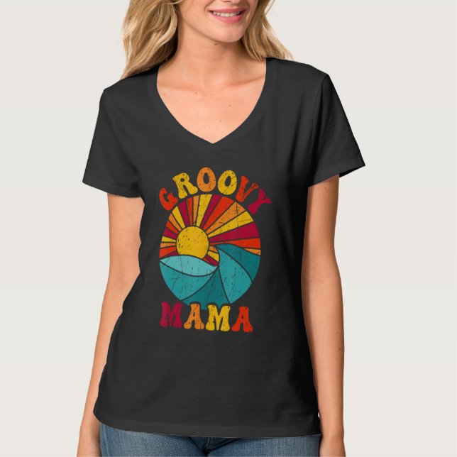 Groovy Mama 70s Aesthetic Nostalgia 1970 s Retro M T-Shirt (Vorderseite)