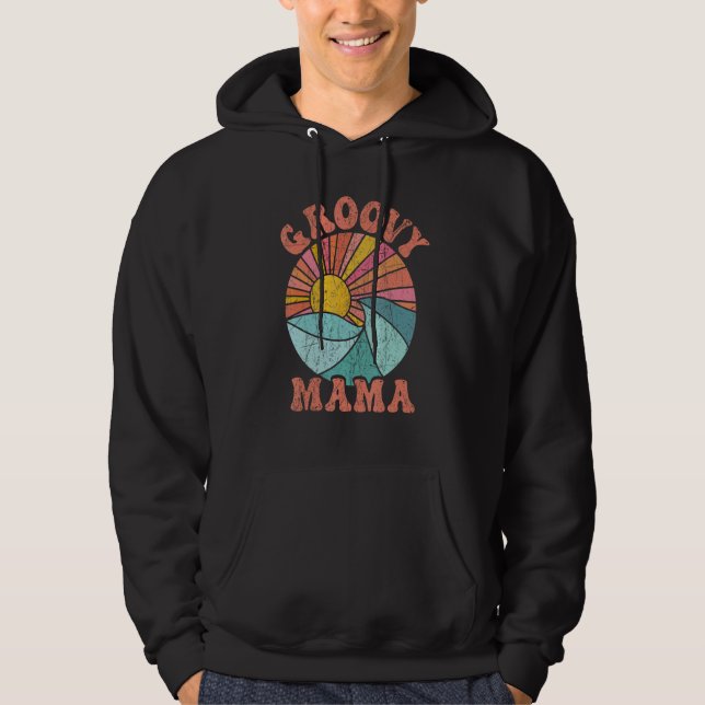 Groovy Mama 70s Aesthetic Nostalgia 1970's Retro M Hoodie (Vorderseite)