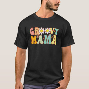 Groovy Mama Daisy Blume für Mama von Blumenmädchen T-Shirt