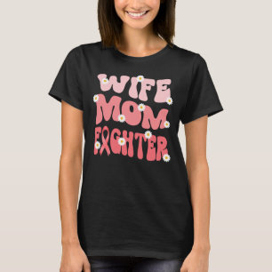 Groovy Mama Ehefrau kämpft gegen Gebärmutterhalskr T-Shirt
