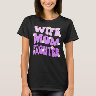 Groovy Mama Ehefrau kämpft Hodenkrebs T-Shirt