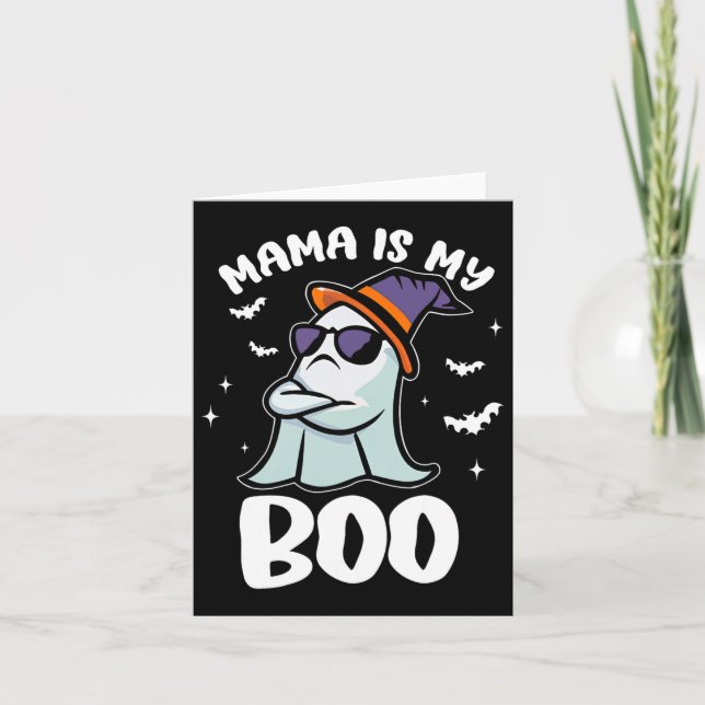Groovy Mama ist meine Boo Halloween-Kindermädchen Karte (Vorderseite)