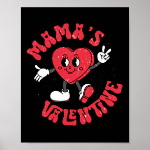 Groovy Mama ist meine Valentine Niedlich Heart Boy Poster