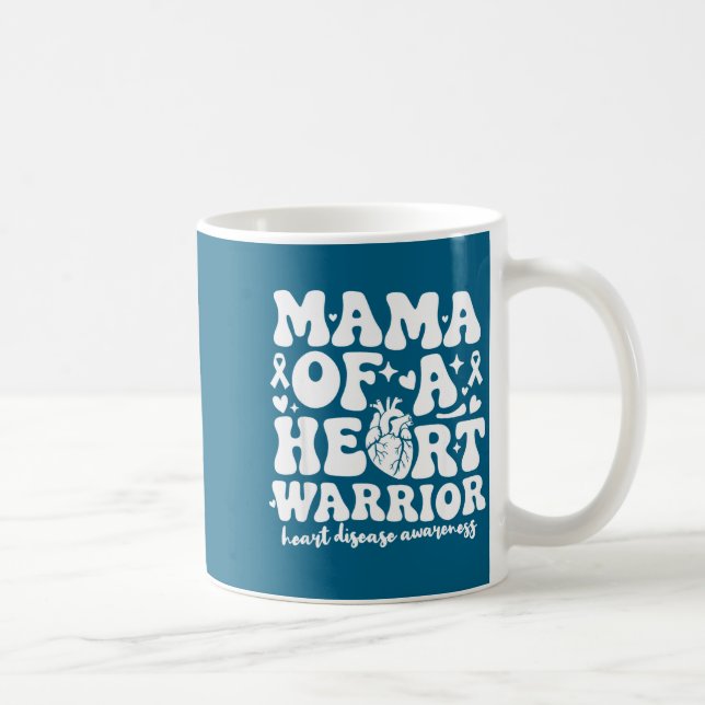 Groovy Mama Of A Heart Warrior Chd Awareness Heart Kaffeetasse (Rechts)