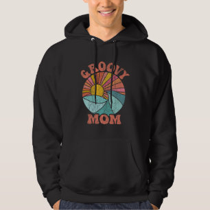 Groovy Mama Retro 70er Jahre Ästhetik Sonnenunterg Hoodie