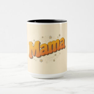 Groovy Mama Retro 70er Jahre Typografie Muttertag Tasse