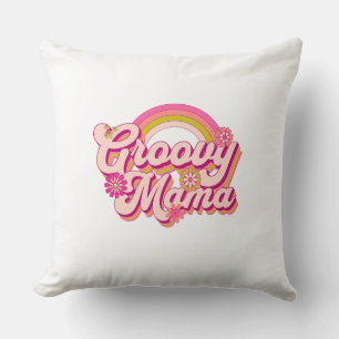 Groovy Mama Retro-Blumen-70er-Jahre-Ästhetik-Wurfk Kissen