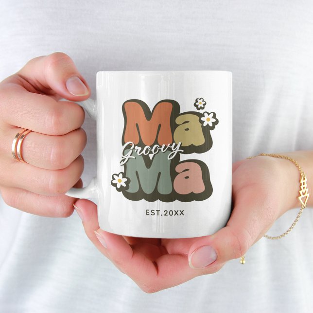 Groovy Mama Retro Kaffeetasse (Von Creator hochgeladen)