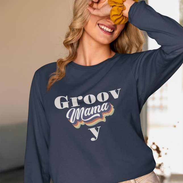 Groovy mama Retro Mutter Tag T-Shirt (Von Creator hochgeladen)