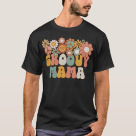 Groovy Mama Retro Muttertag Bunte Blume T-Shirt