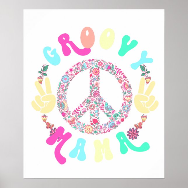 Groovy Mama, Retro, Vintage Poster (Vorne)