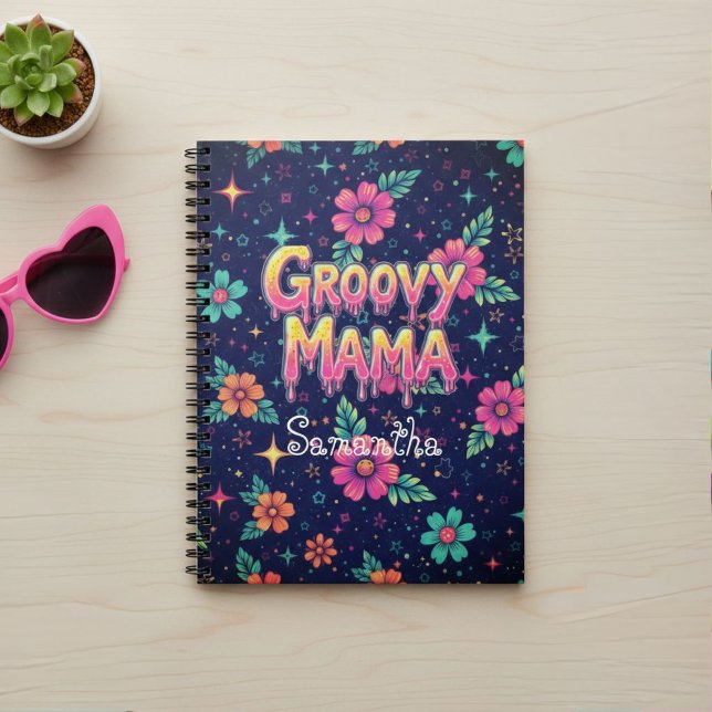 Groovy Mama Spiral Notebook Notizblock (Von Creator hochgeladen)