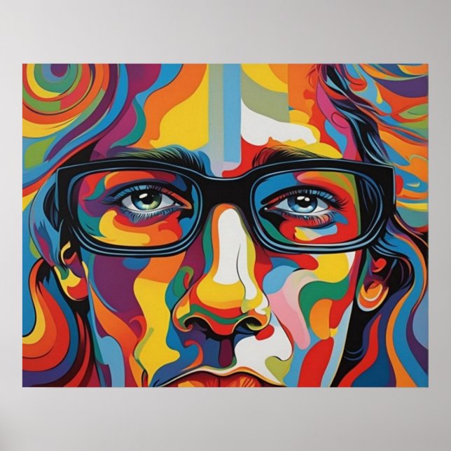 Groovy Mann Vibrant Poster (Vorne)