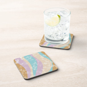 Groovy Marble Wirbel Pastel Heart Briefmarke Getränkeuntersetzer