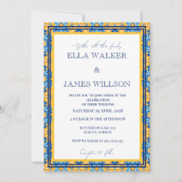 Groovy marokkanische Tile maßgeschneiderte Hochzei Einladung