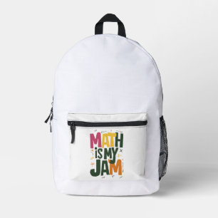 Groovy Math ist mein Ding erster Tag zurück in der Bedruckter Rucksack