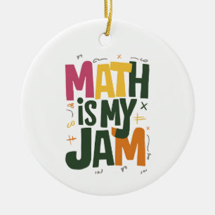 Groovy Math ist mein erster Tag zurück in die Schu Keramik Ornament