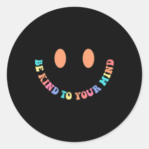 Groovy Mental Health S 2 Sided Health Awareness Runder Aufkleber