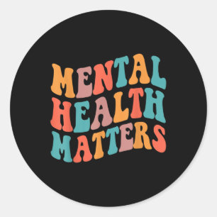 Groovy Mental Health S Human Brain Awareness Runder Aufkleber