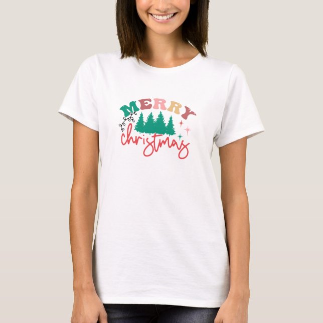 Groovy Merry Christmas T - Shirt (Vorderseite)