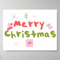 Groovy Merry Christmas Tree Bubble Letters