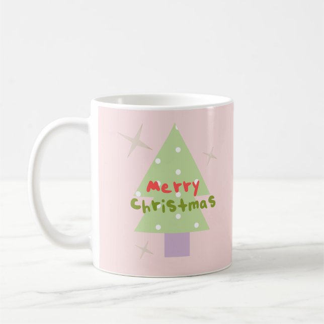 Groovy Merry Christmas Tree Kaffeetasse (Links)