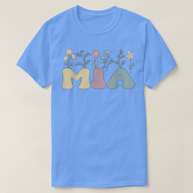 Groovy Mia Großmutter Blume Mia Oma T - Shirt (Design vorne)