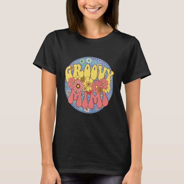 Groovy Mimi Retro Matching Family Baby Shower Hipp T-Shirt (Vorderseite)