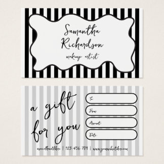 Groovy-Minimalist-Streifen Retro-Geschenkkarten