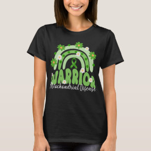 Groovy mitochondriale Krankheit Krieger Regenbogen T-Shirt