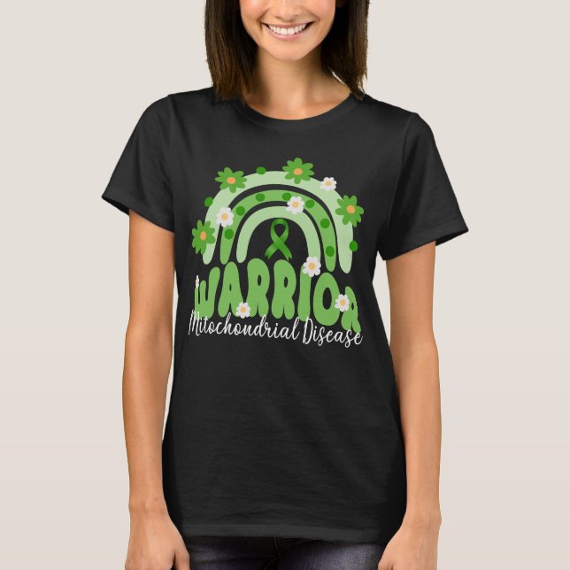 Groovy mitochondriale Krankheit Krieger Regenbogen T-Shirt (Vorderseite)