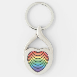 Groovy Mod Farbige Funky Retro Abstrakte Regenboge Schlüsselanhänger