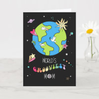 Groovy Mom Muttertags-Karte Trippy Retro 60er Jahr