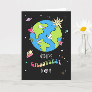 Groovy Mom Muttertags-Karte Trippy Retro 60er Jahr Karte