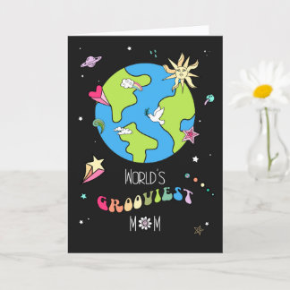 Groovy Mom Muttertags-Karte Trippy Retro 60er Jahr Karte