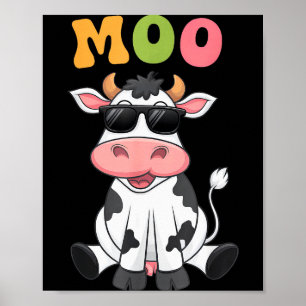 Groovy Moo Kuh - Lustige Bauer Kuh Männer Frauen K Poster