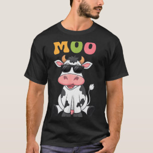 Groovy Moo Kuh - Lustige Bauer Kuh Männer Frauen K T-Shirt