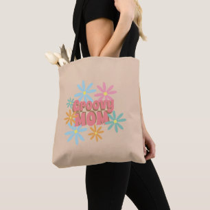 Groovy Mother's Day Mama Floral Tote Bag