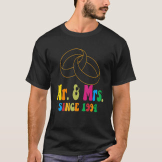 Groovy Mr. & Mrs. Seit 1994 Hochzeitstag Mat T-Shirt