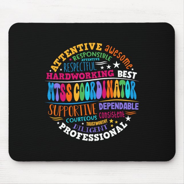 Groovy Mtss Coordinator School Counselor School Ps Mousepad (Vorne)