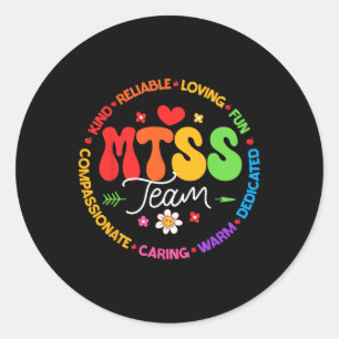 Groovy Mtss-Team-Coach Schulberater Schulpsycholog Runder Aufkleber