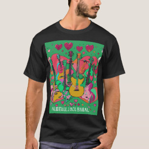 Groovy Musicians with Heart Shaped Guitars: 70er P T-Shirt
