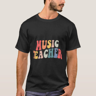 Groovy-Musiklehrer-Teamlehrer Zurück Zur Schule T-Shirt