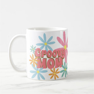Groovy Muttertag Mama Blumen Foto    Kaffeetasse